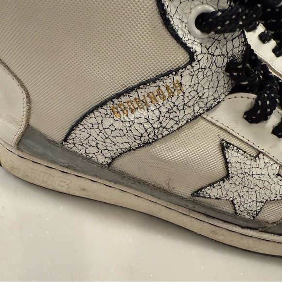 Golden Goose NOAH Women’s Mid-star White W/ Black Sneaker Sz US 10 EU 40 - Picture 4 of 14